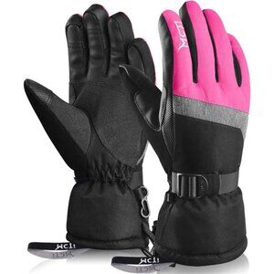 Winter Waterproof Ski Gloves: Thinsulate Touchscreen Snowboard Gloves